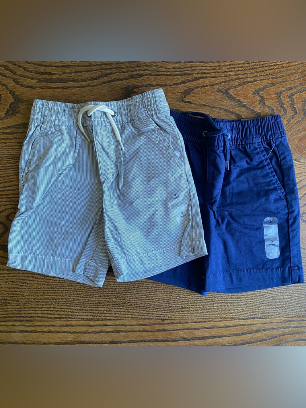 GAP Boys Light Gray and Navy Blue Shorts - 2-Pack